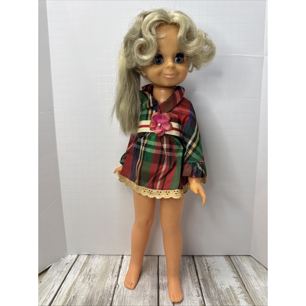 1970's Ideal 16" "Look Around"Velvet Crissy Family Doll Hair Grows VTG WORKS EUC